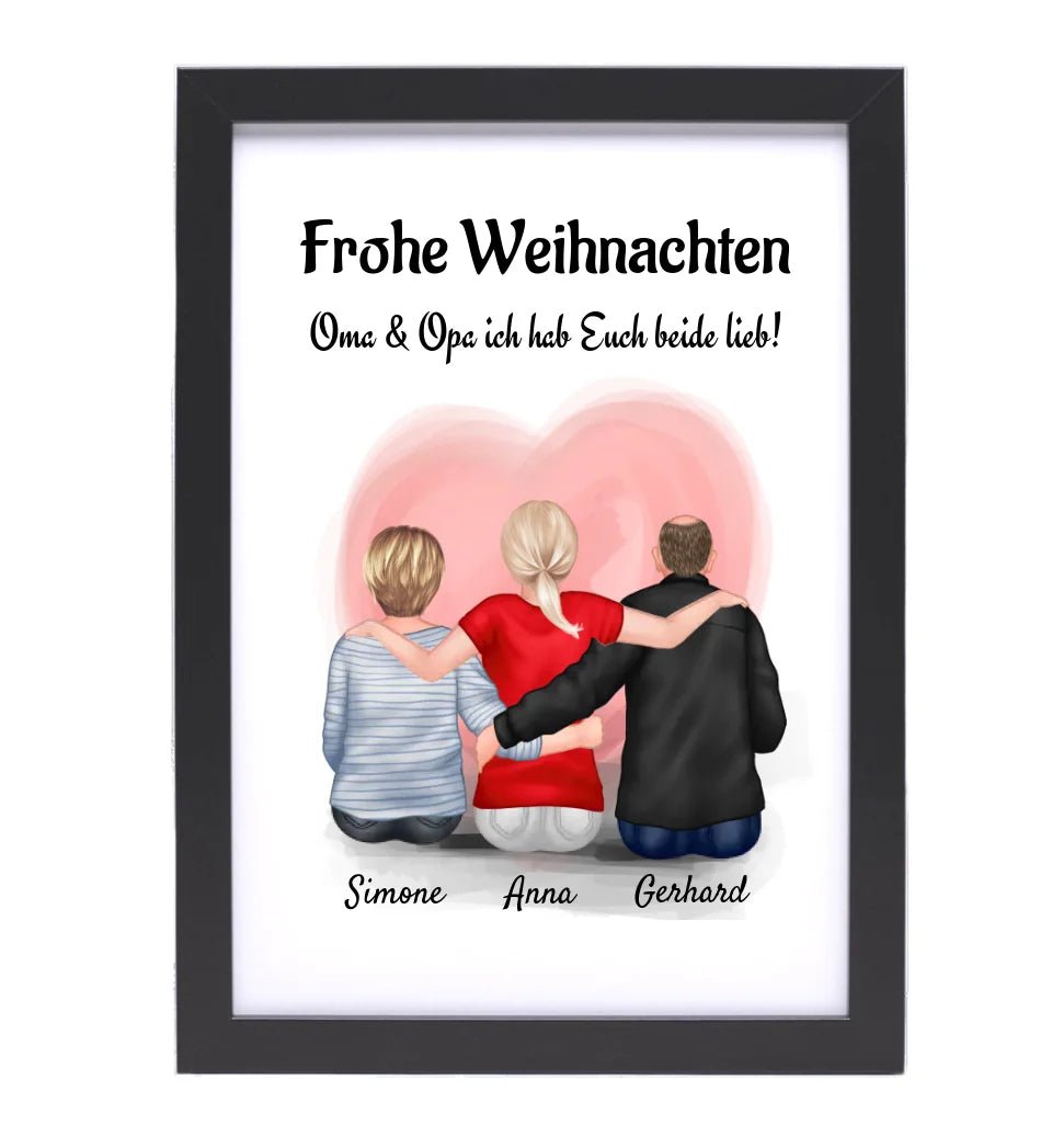 Oma Opa Enkeltochter Bild Weihnachtsgeschenk - Cantty