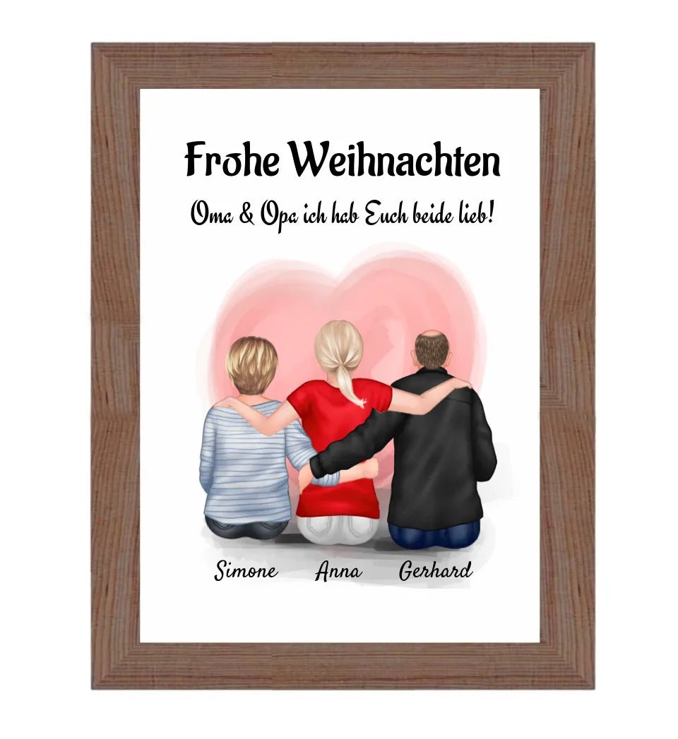 Oma Opa Enkeltochter Bild Weihnachtsgeschenk - Cantty