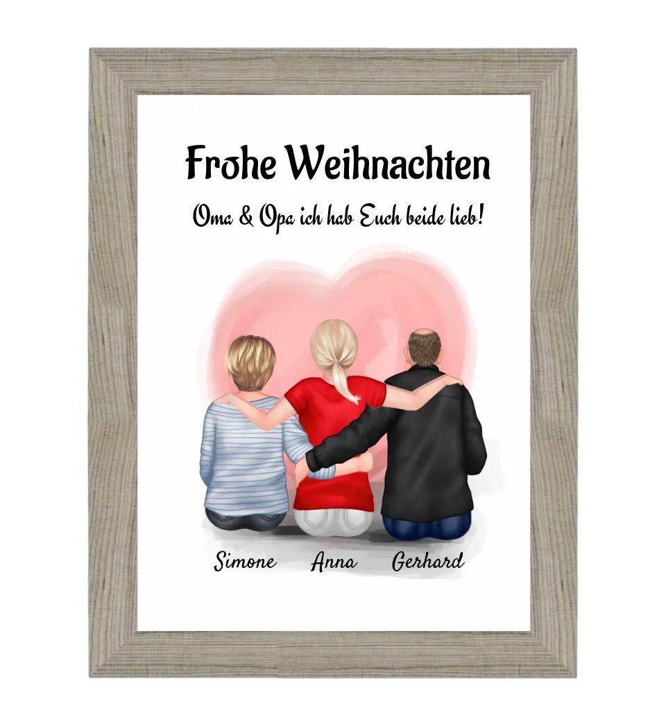 Oma Opa Enkeltochter Bild Weihnachtsgeschenk - Cantty