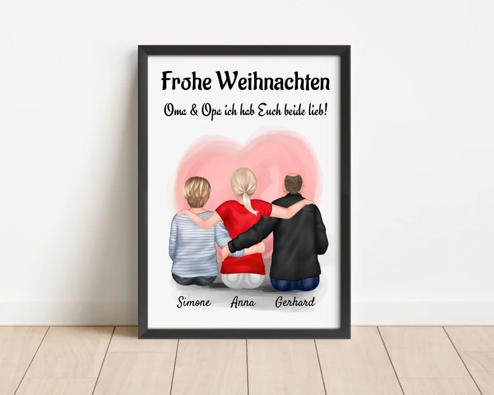 Oma Opa Enkeltochter Bild Weihnachtsgeschenk - Cantty