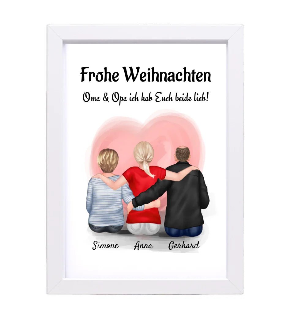 Oma Opa Enkeltochter Bild Weihnachtsgeschenk - Cantty