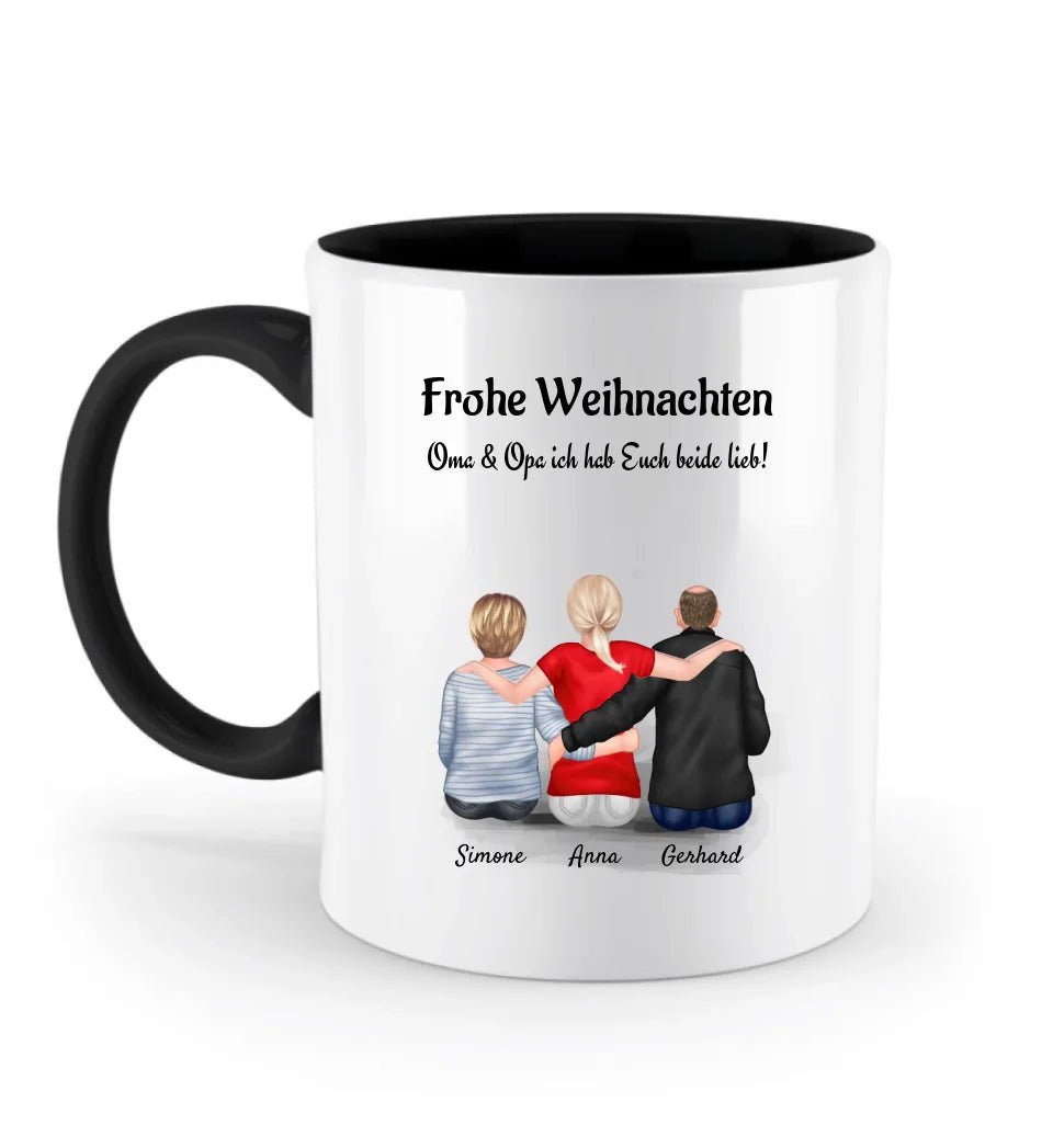 Oma Opa Großeltern Weihnachtsgeschenk Tasse personalisiert mit Enkelin - Cantty