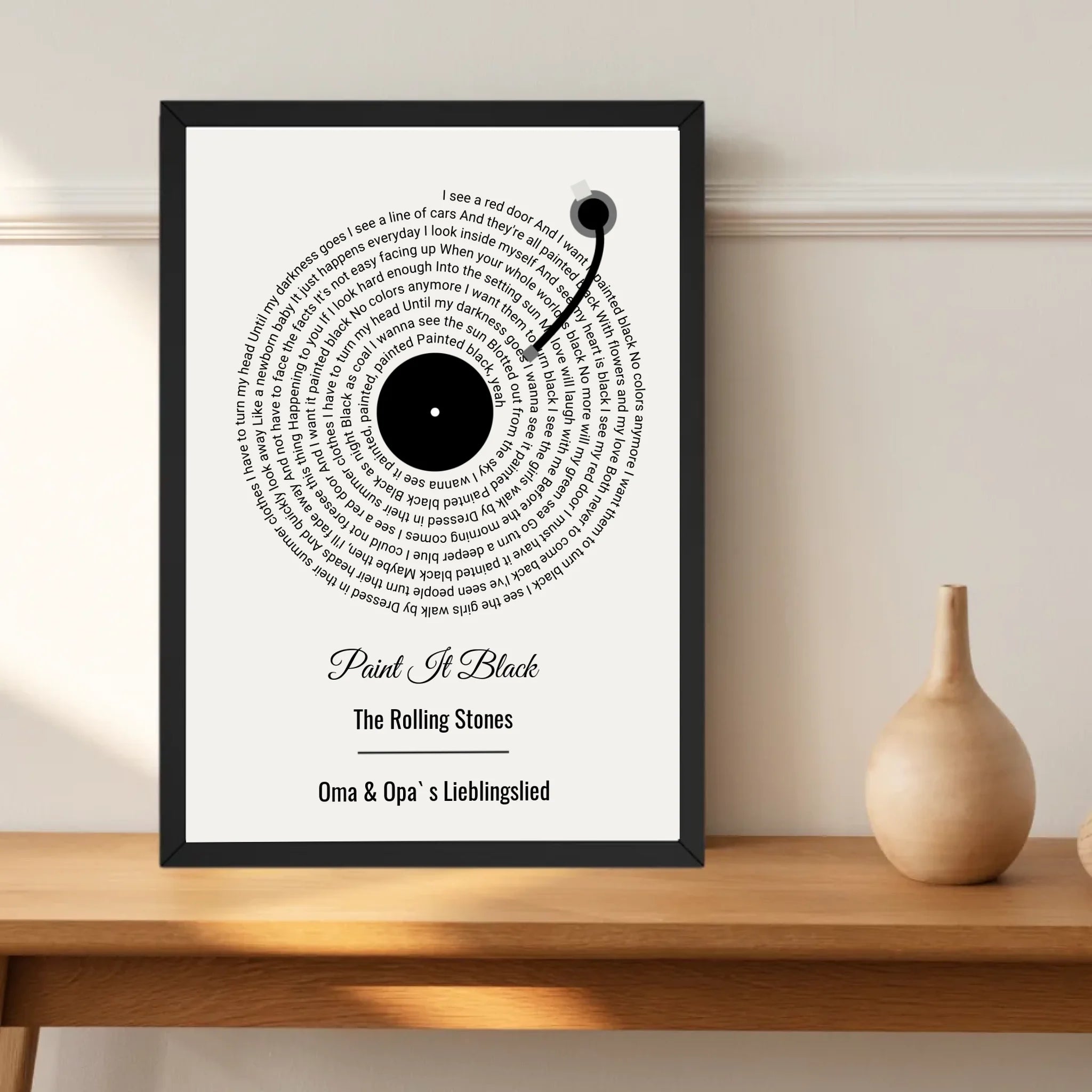 Oma Opa Weihnachtsgeschenk für Großeltern Musikposter Lieblingssong Text - Cantty