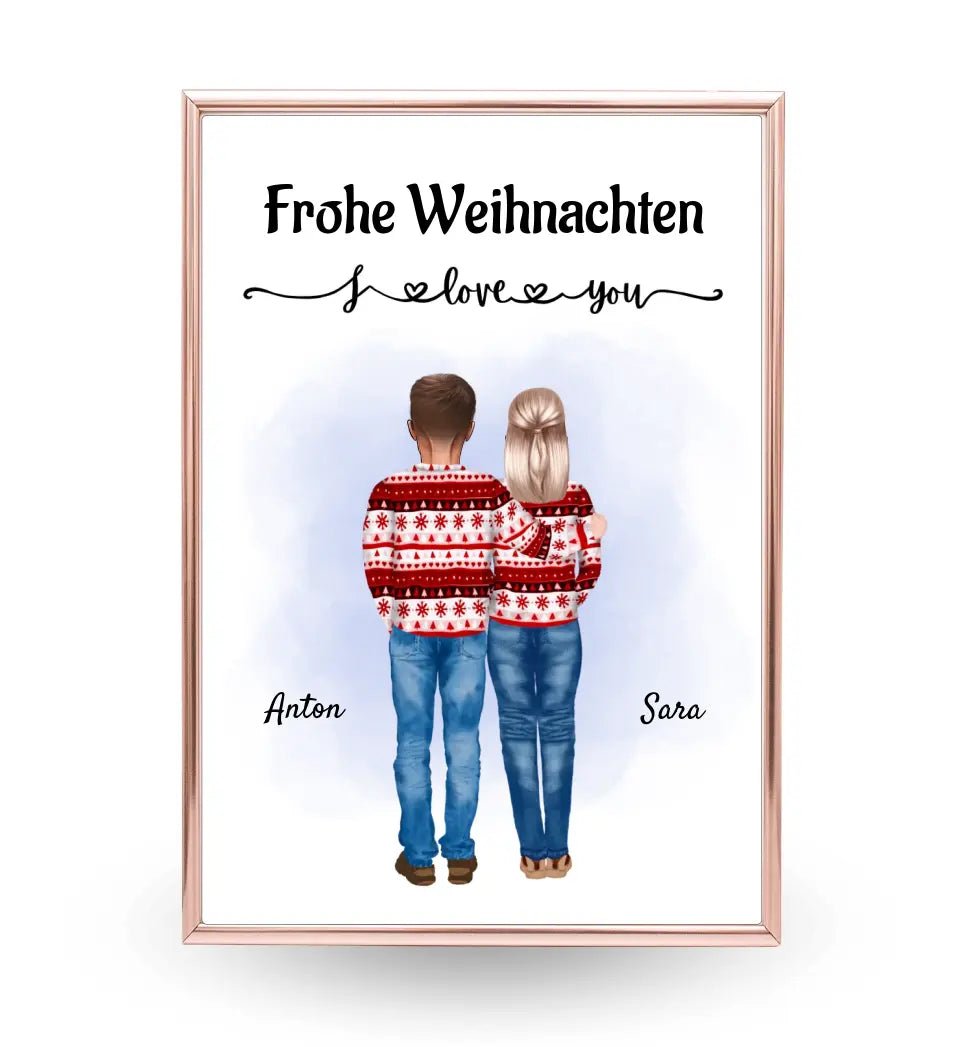 Oma & Opa Weihnachtsgeschenk Posterdruck - Cantty