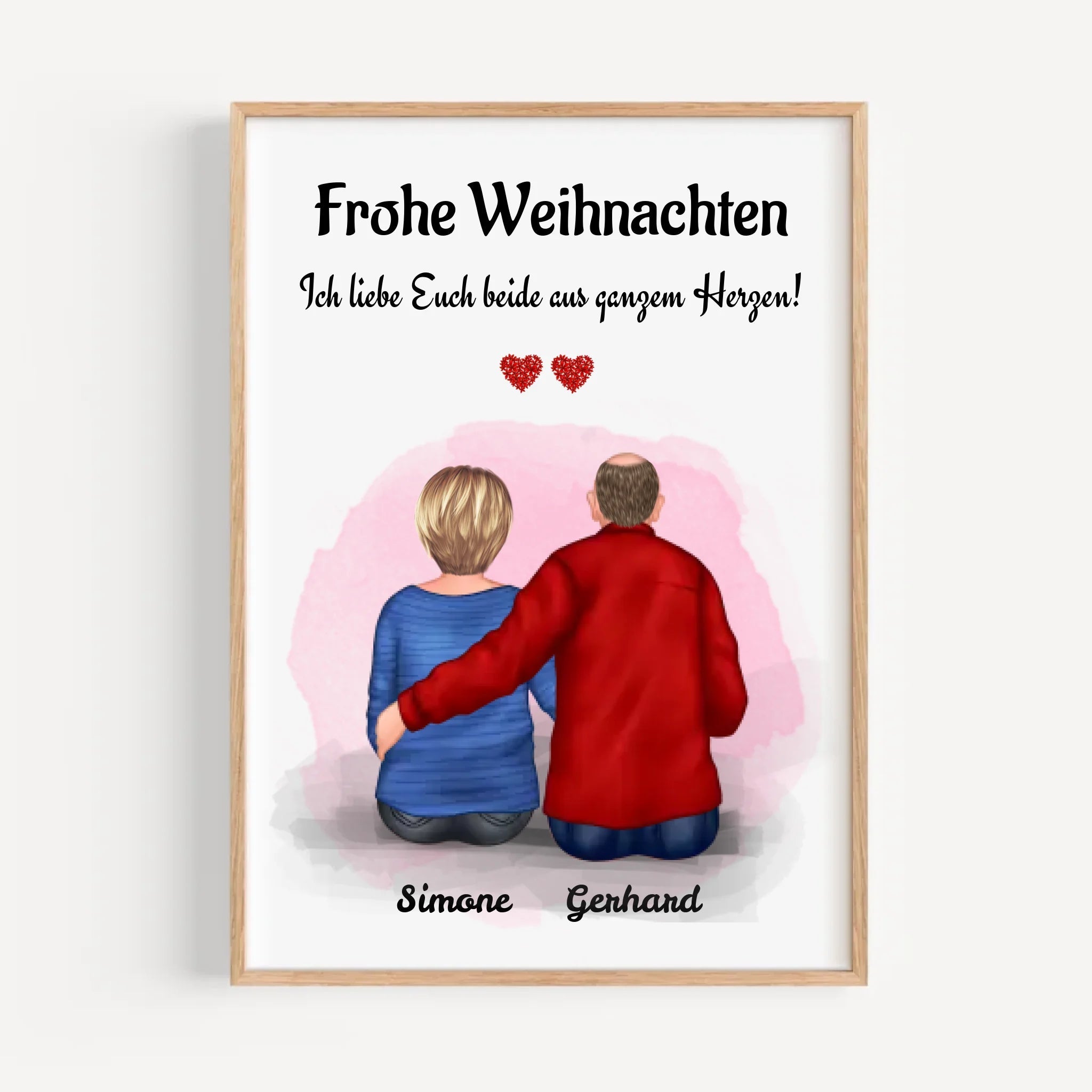 Oma und Opa Bild Weihnachtsgeschenk personalisiert - Cantty