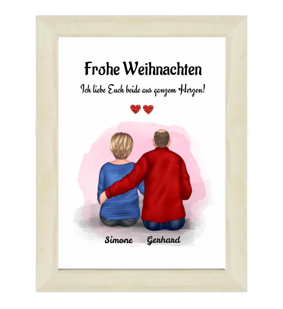 Oma und Opa Bild Weihnachtsgeschenk personalisiert - Cantty