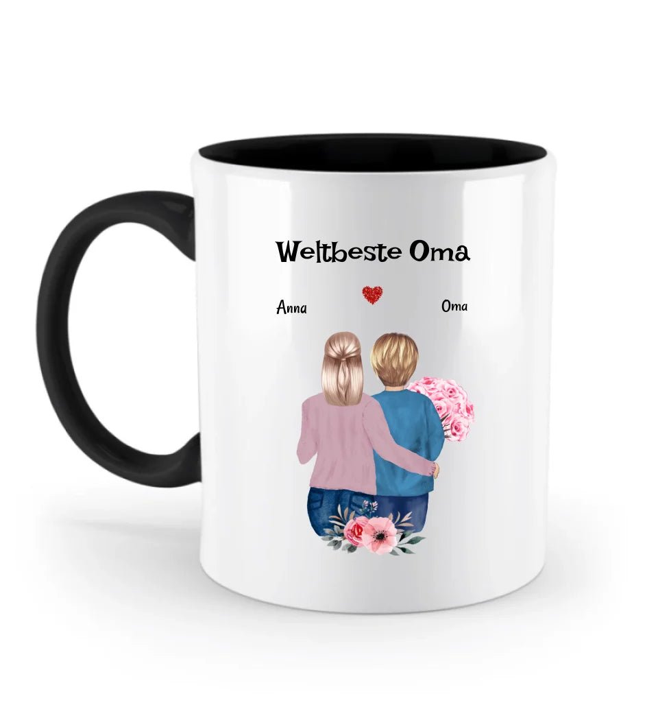 Oma Weihnachtsgeschenk Tasse personalisiert - Cantty