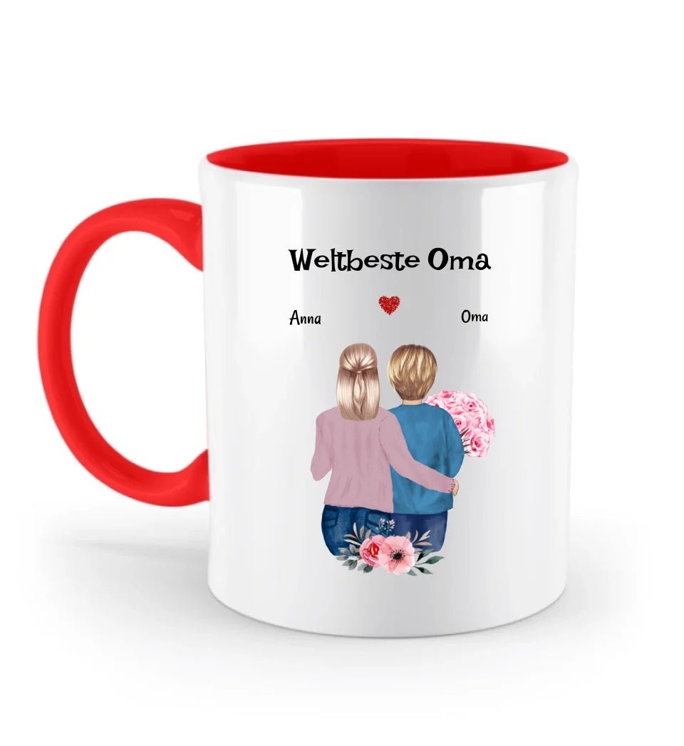 Oma Weihnachtsgeschenk Tasse personalisiert - Cantty