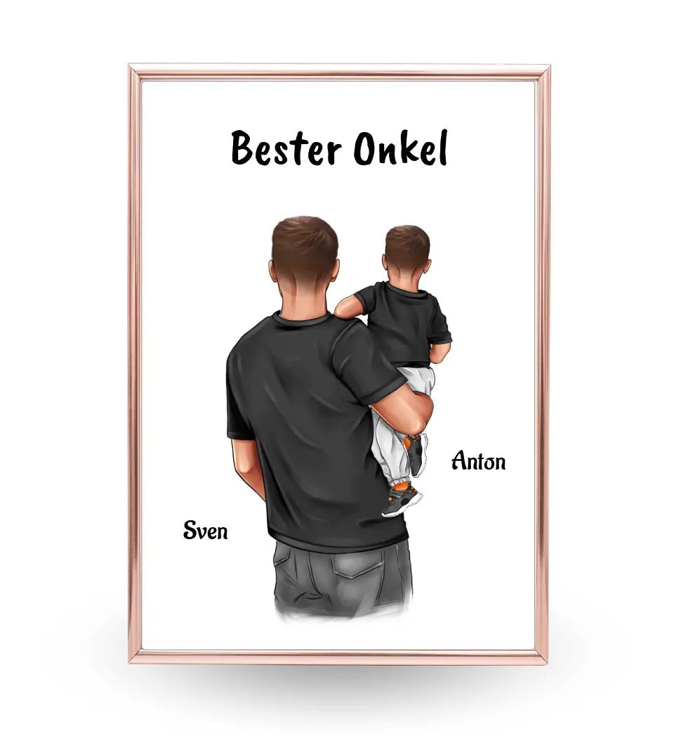 Onkel kleiner Neffe Poster personalisiert - Cantty