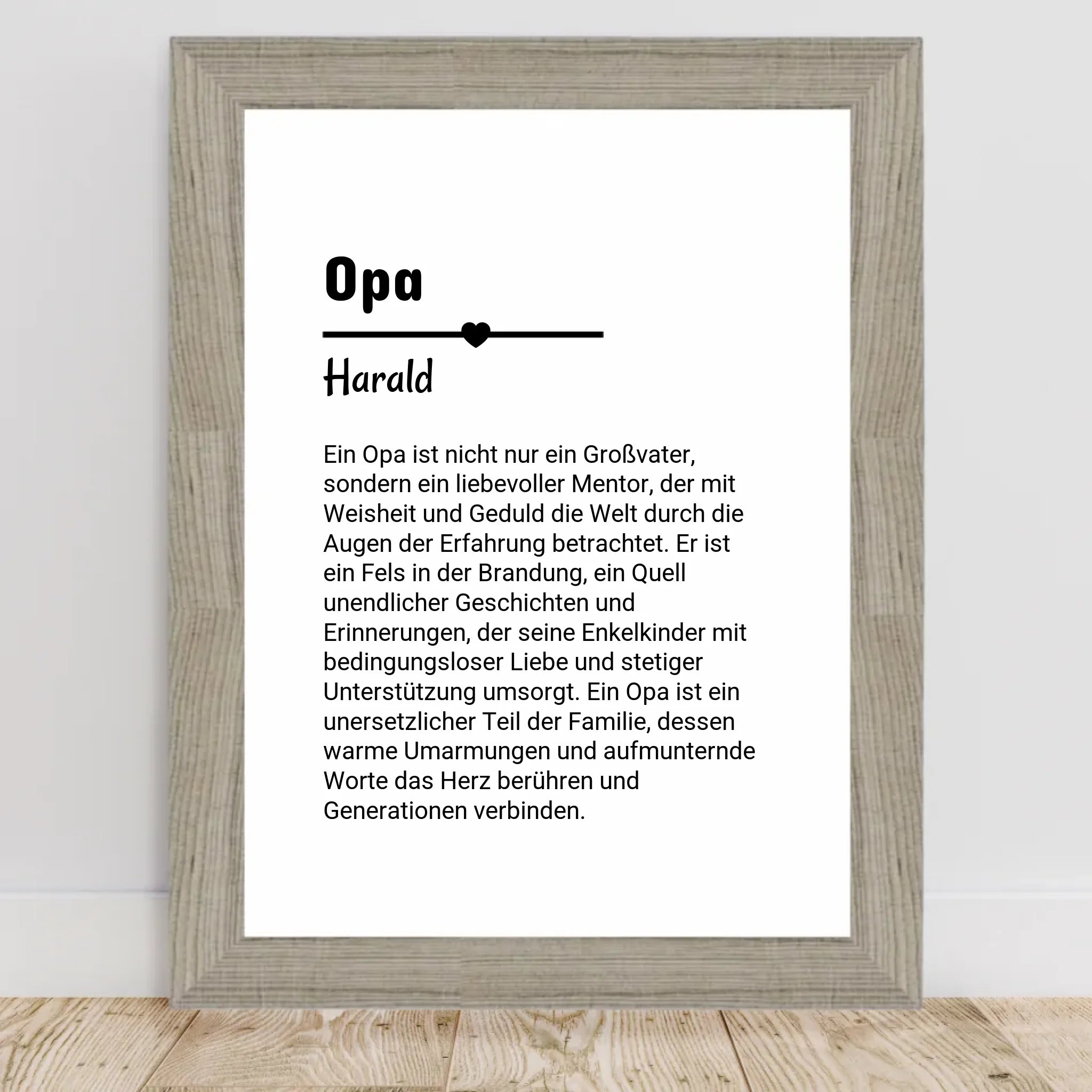 Opa Definition Poster Geschenk personalisiert - Cantty