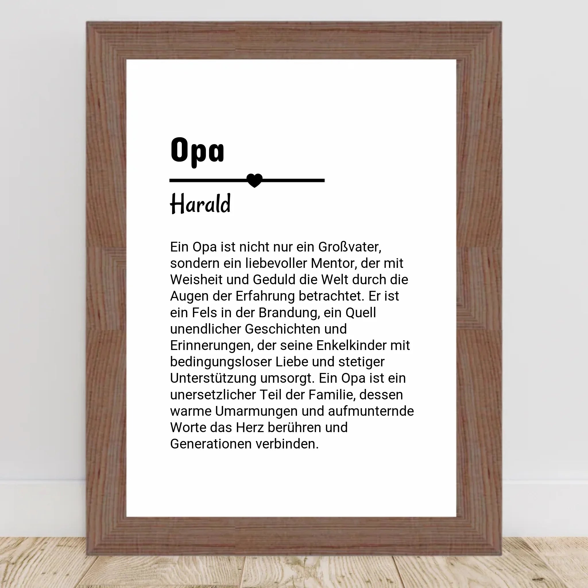 Opa Definition Poster Geschenk personalisiert - Cantty