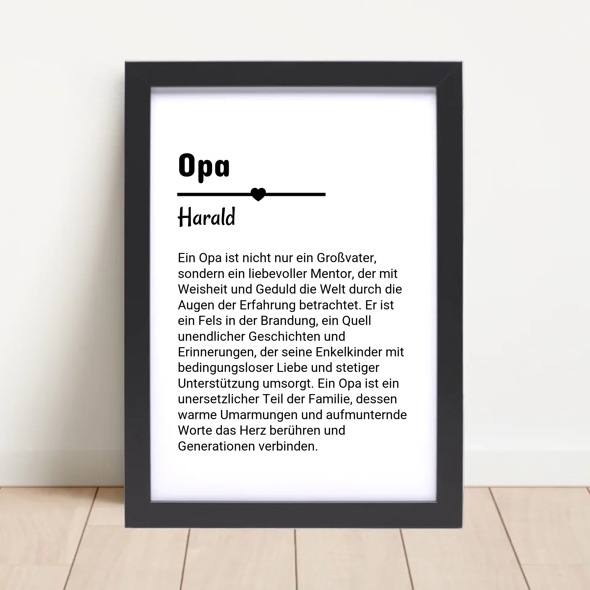 Opa Definition Poster Geschenk personalisiert - Cantty