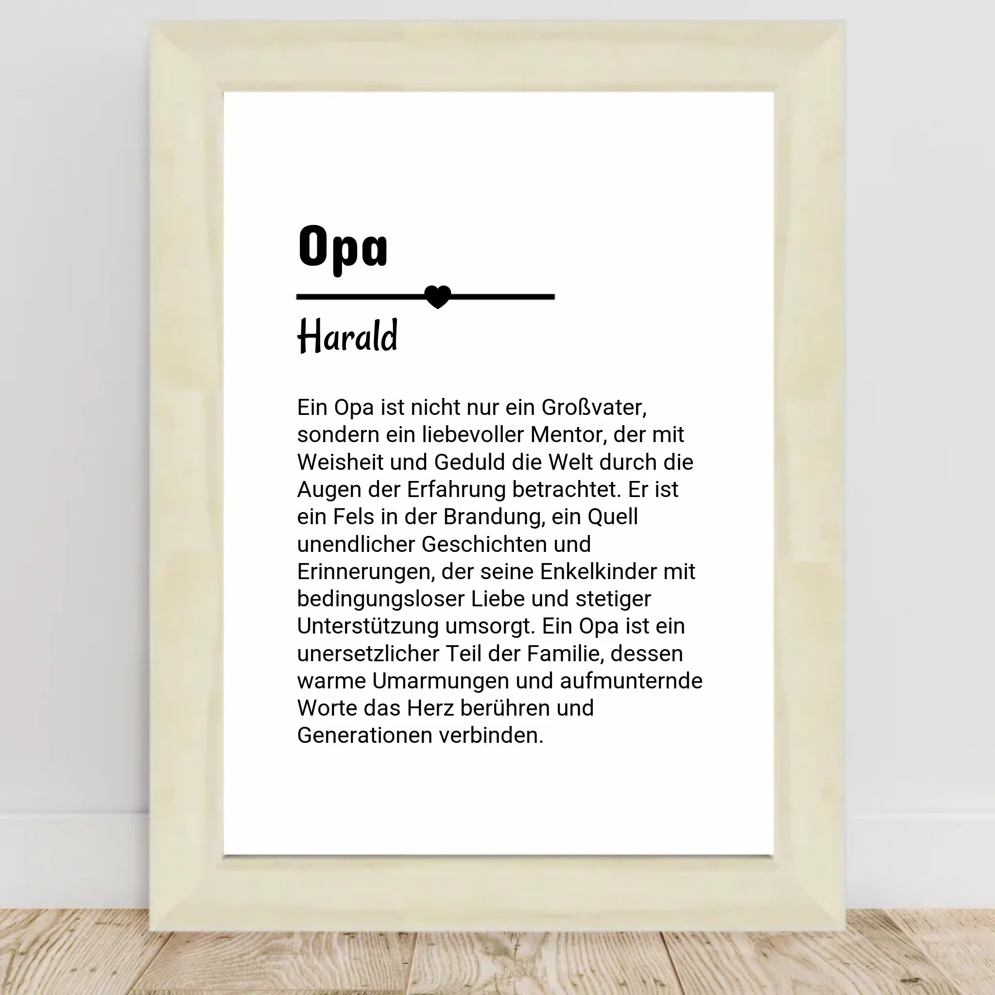 Opa Definition Poster Geschenk personalisiert - Cantty