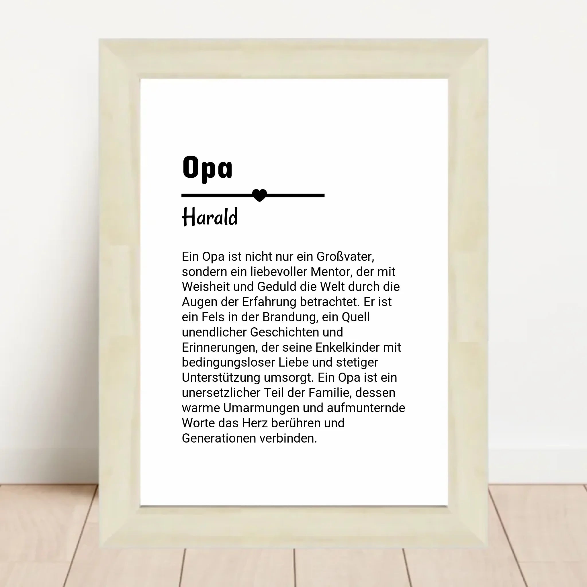 Opa Definition Poster Geschenk personalisiert - Cantty