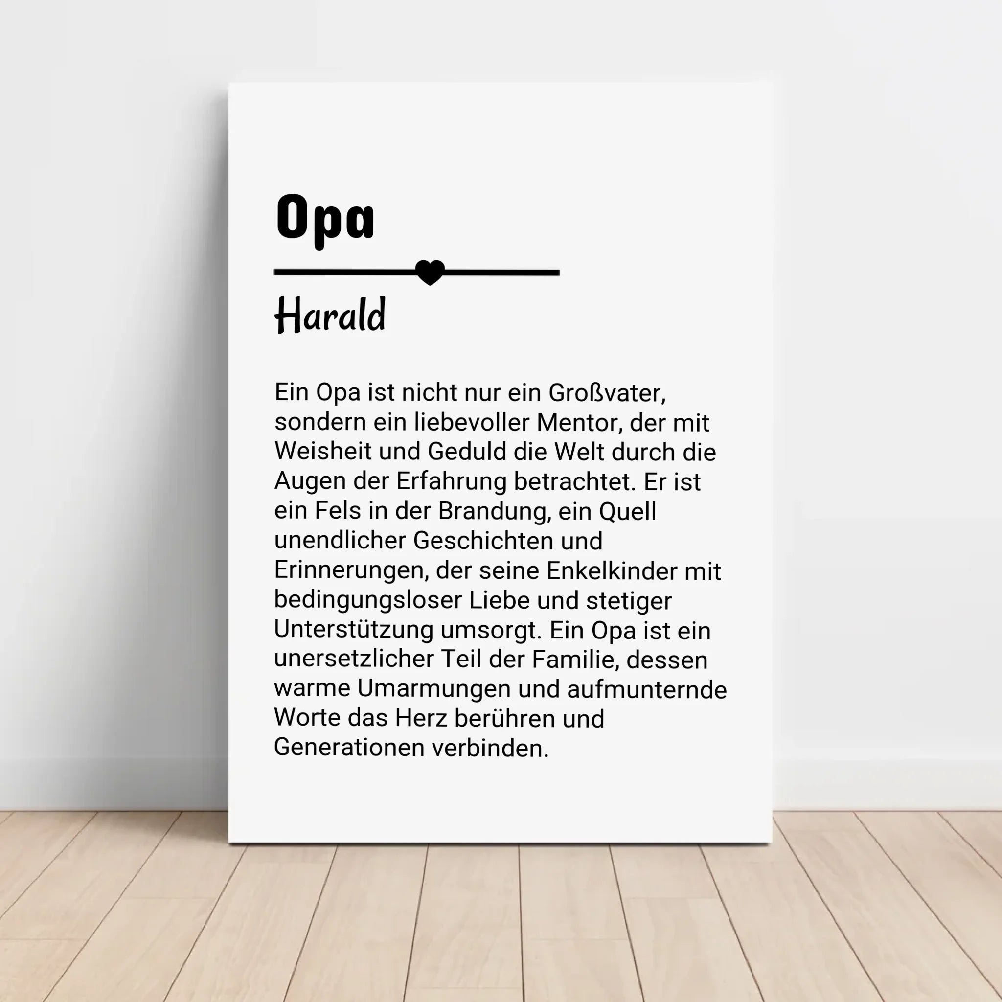 Opa Definition Poster Geschenk personalisiert - Cantty