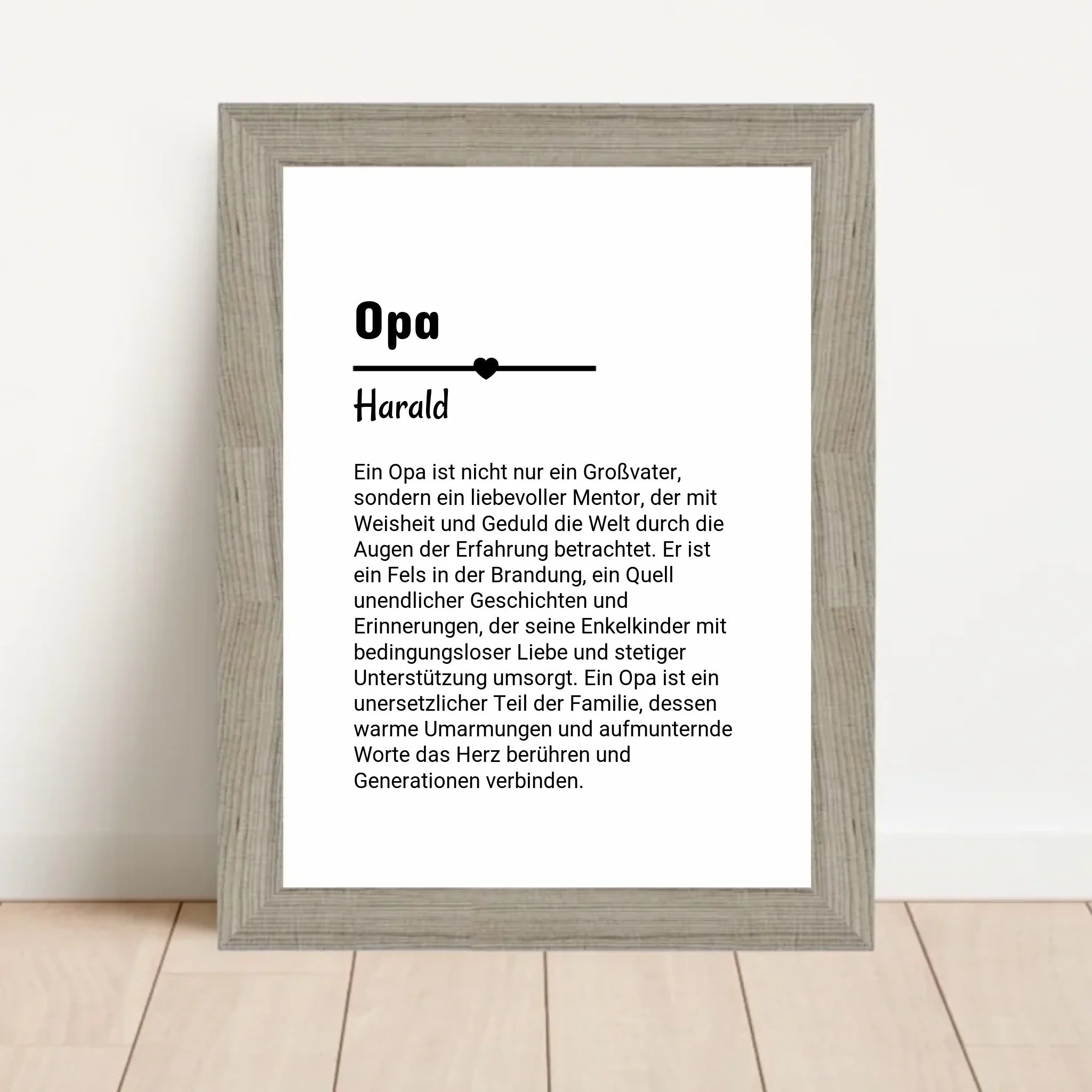 Opa Definition Poster Geschenk personalisiert - Cantty