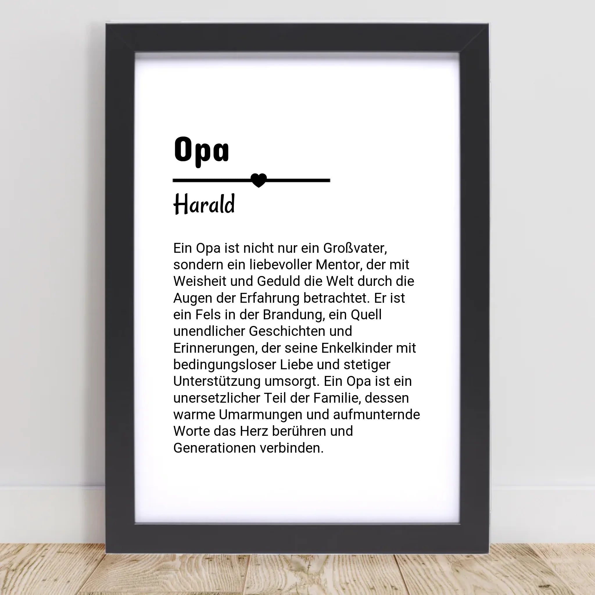 Opa Definition Poster Geschenk personalisiert - Cantty