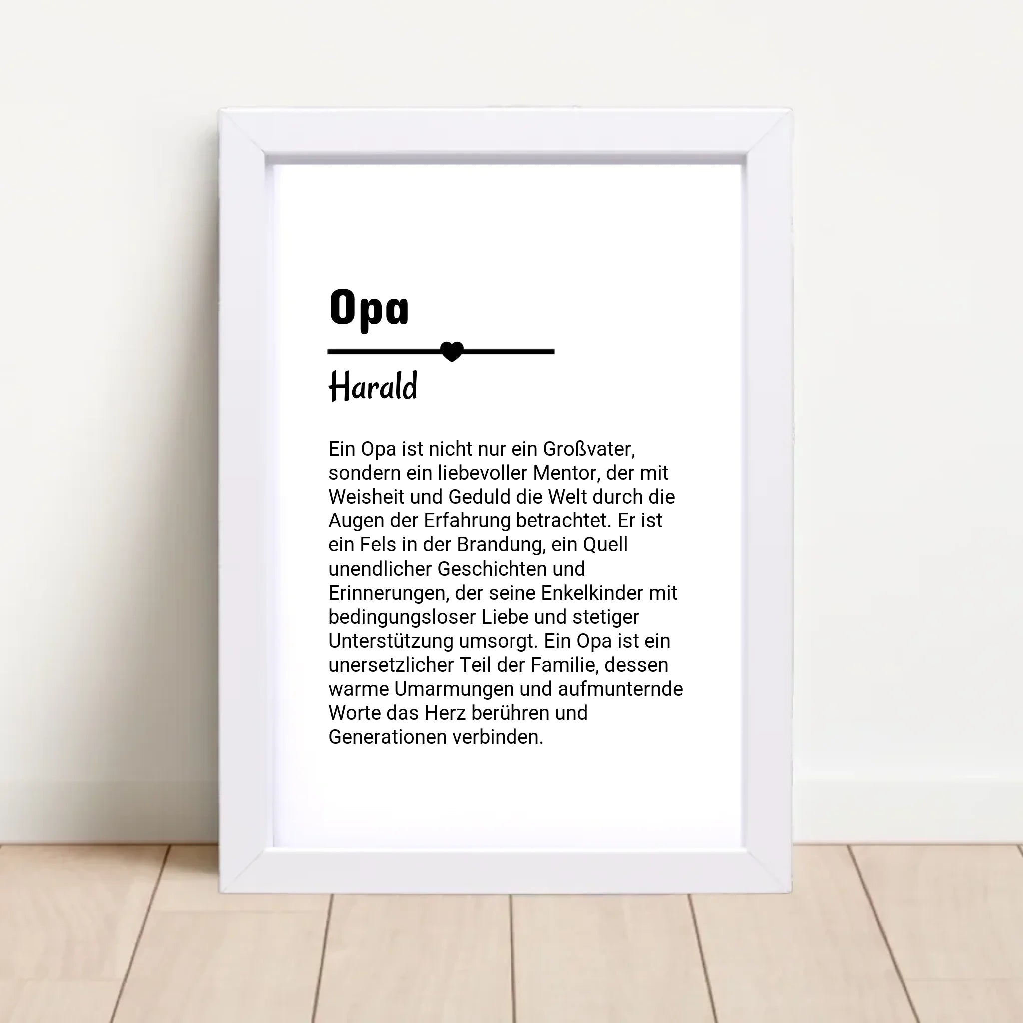 Opa Definition Poster Geschenk personalisiert - Cantty