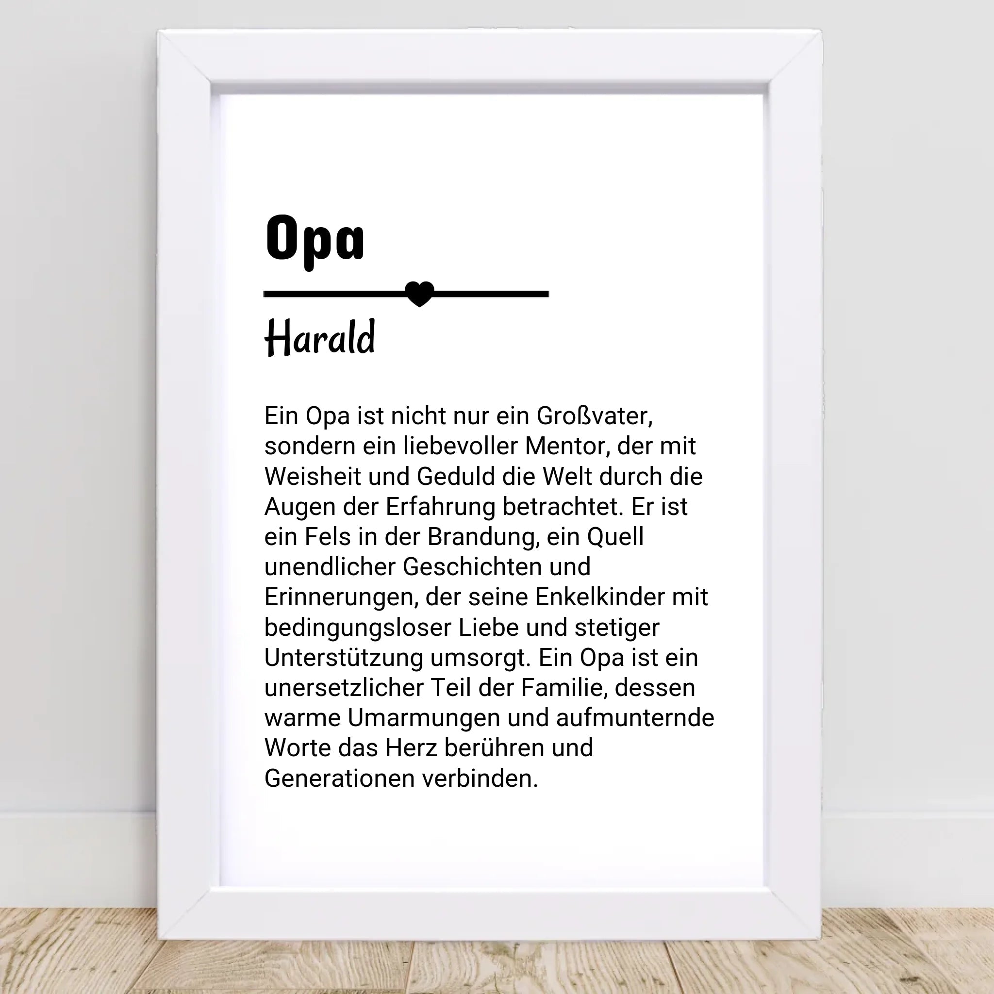 Opa Definition Poster Geschenk personalisiert - Cantty