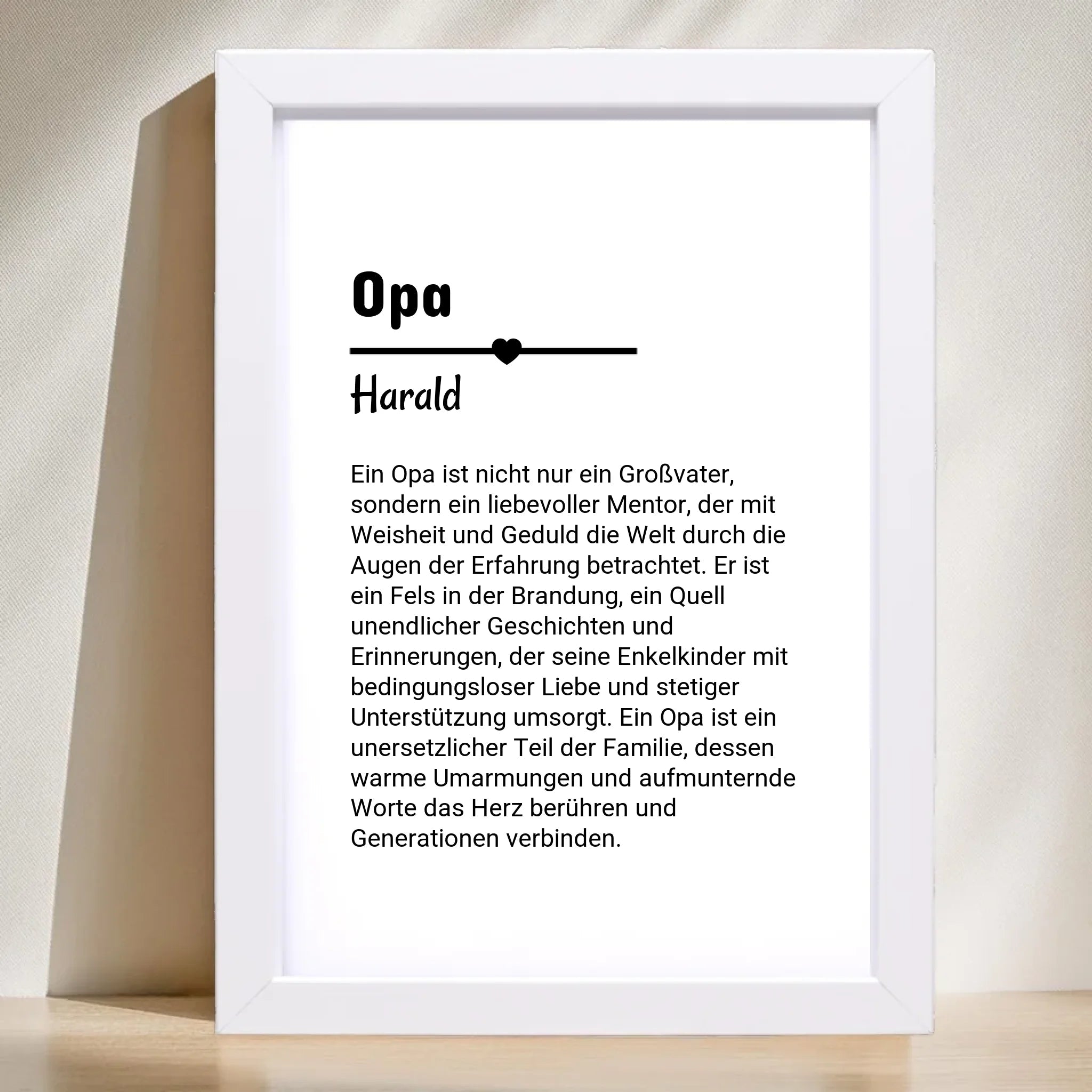 Opa Definition Poster Geschenk personalisiert - Cantty