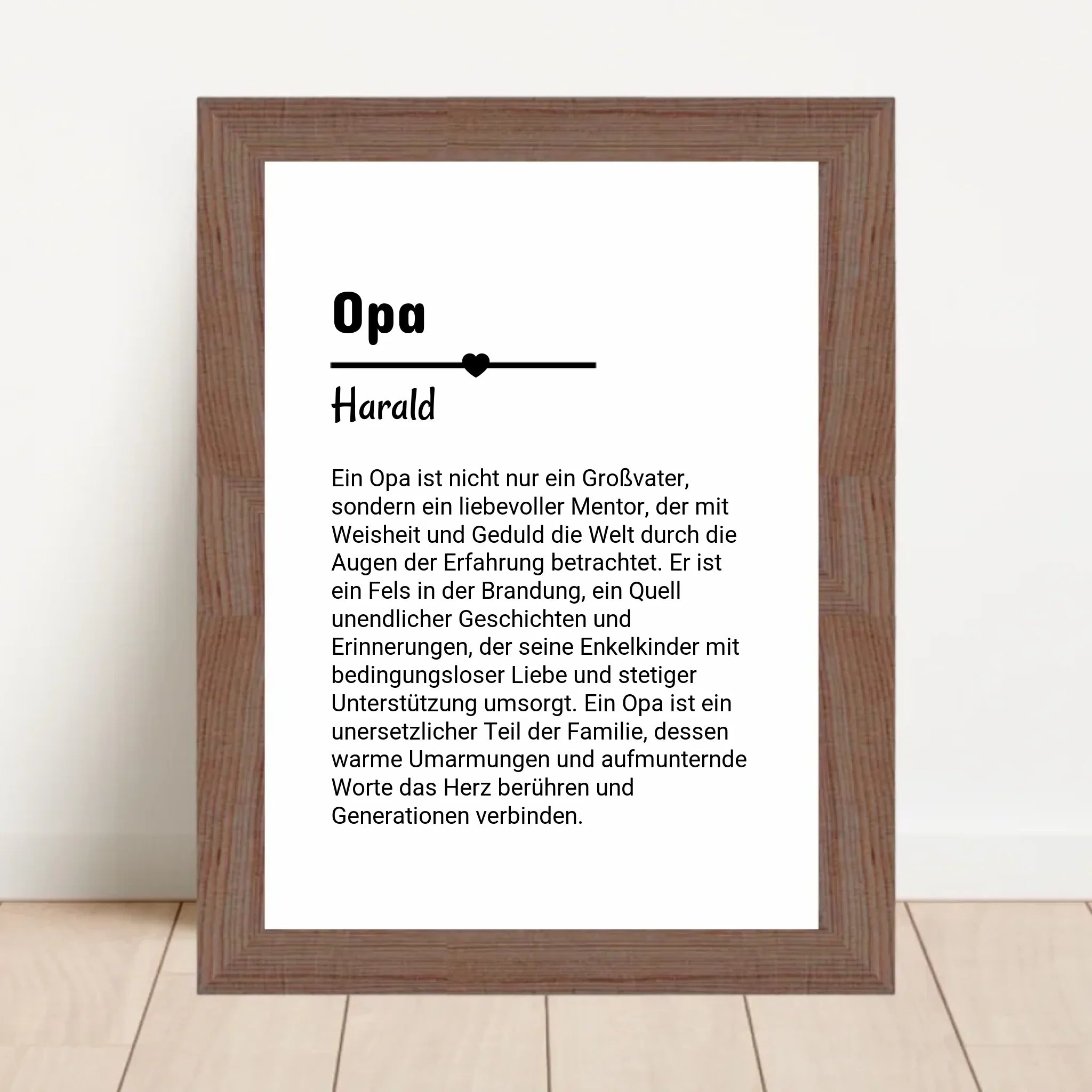 Opa Definition Poster Geschenk personalisiert - Cantty