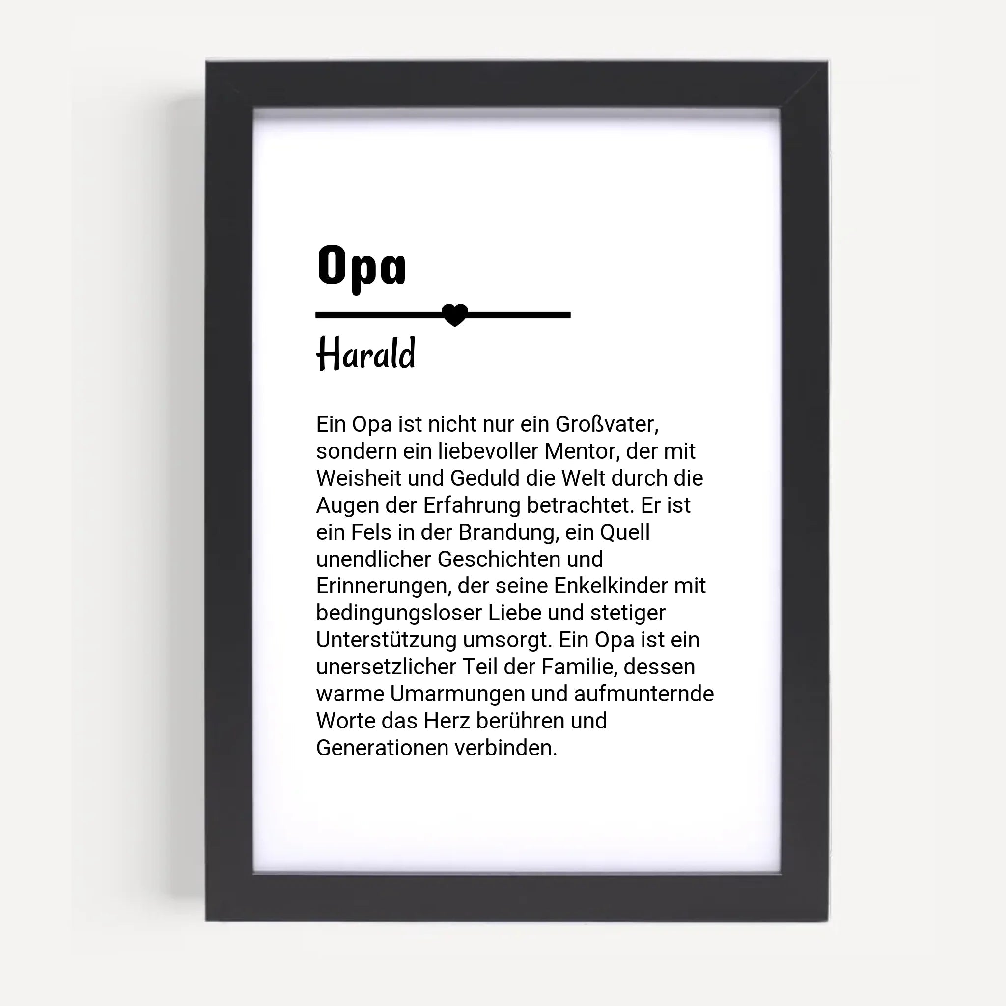 Opa Definition Poster Geschenk personalisiert - Cantty