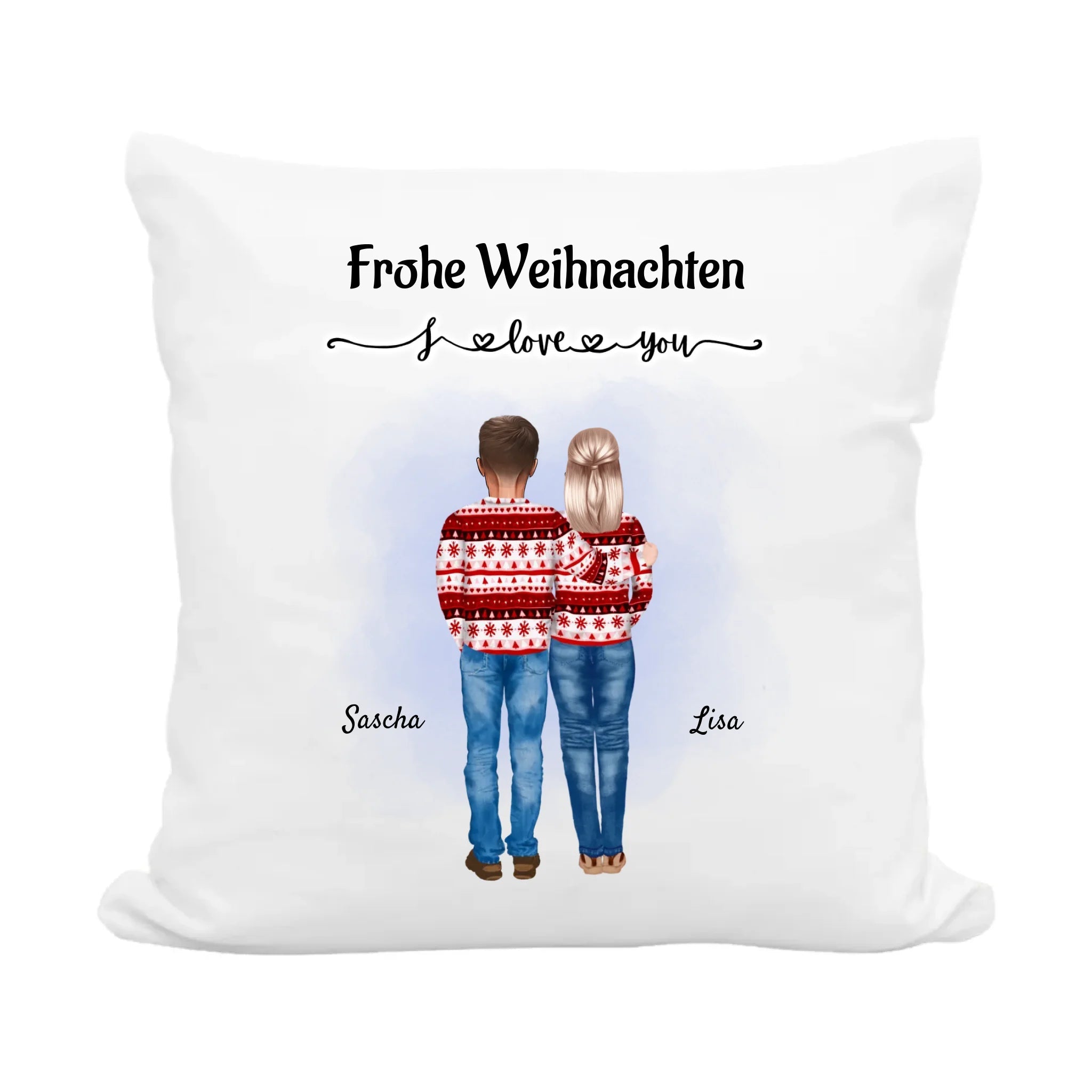 Paar Bild Kissen Weihnachtsgeschenk personalisieren - Cantty