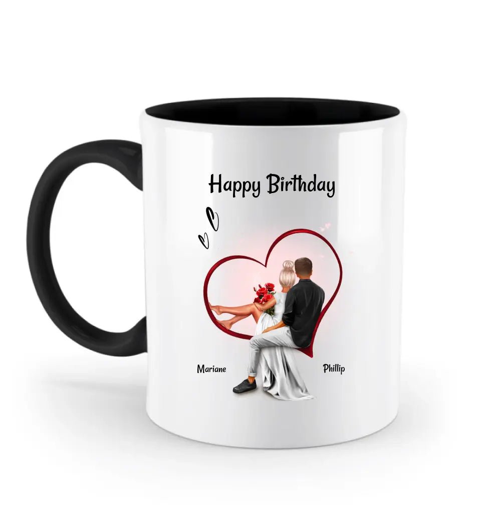 Paar Tasse Geburtstagsgeschenk für Frau personalisiert - Cantty