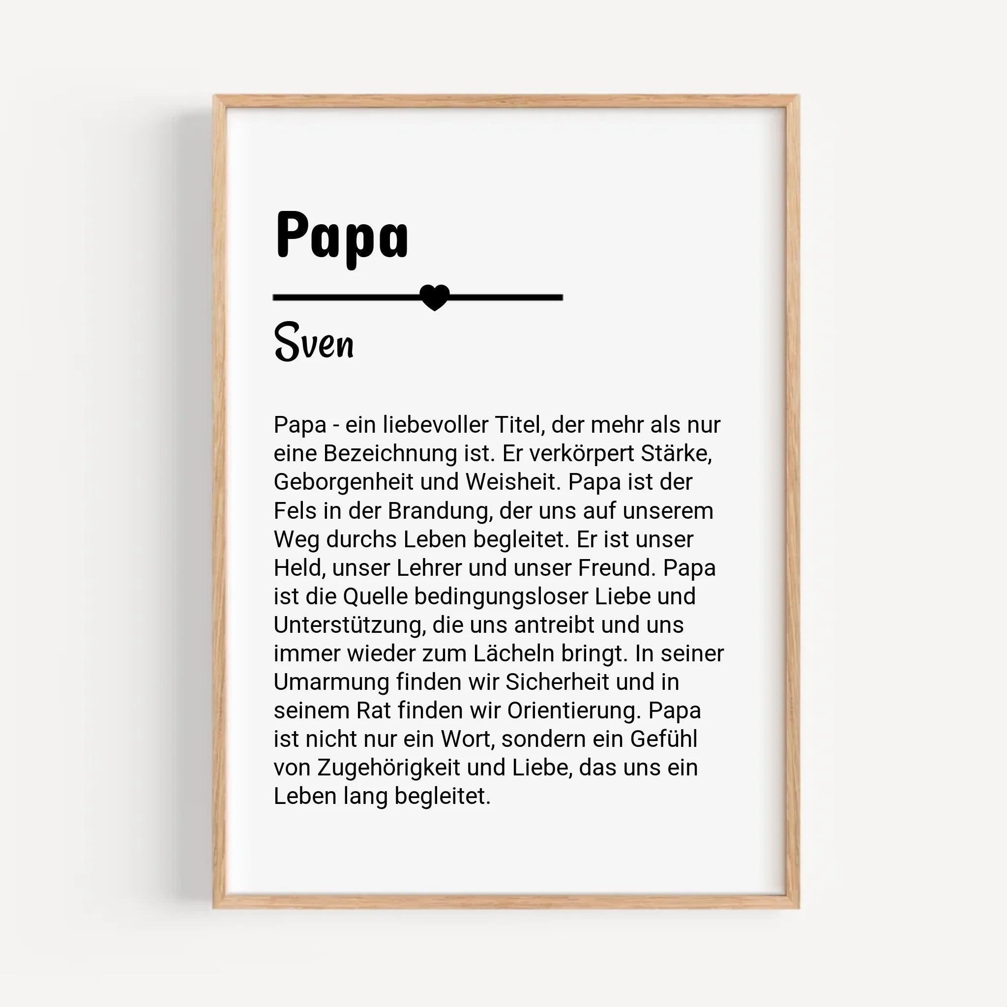 Papa Definition Poster Geschenk personalisiert - Cantty