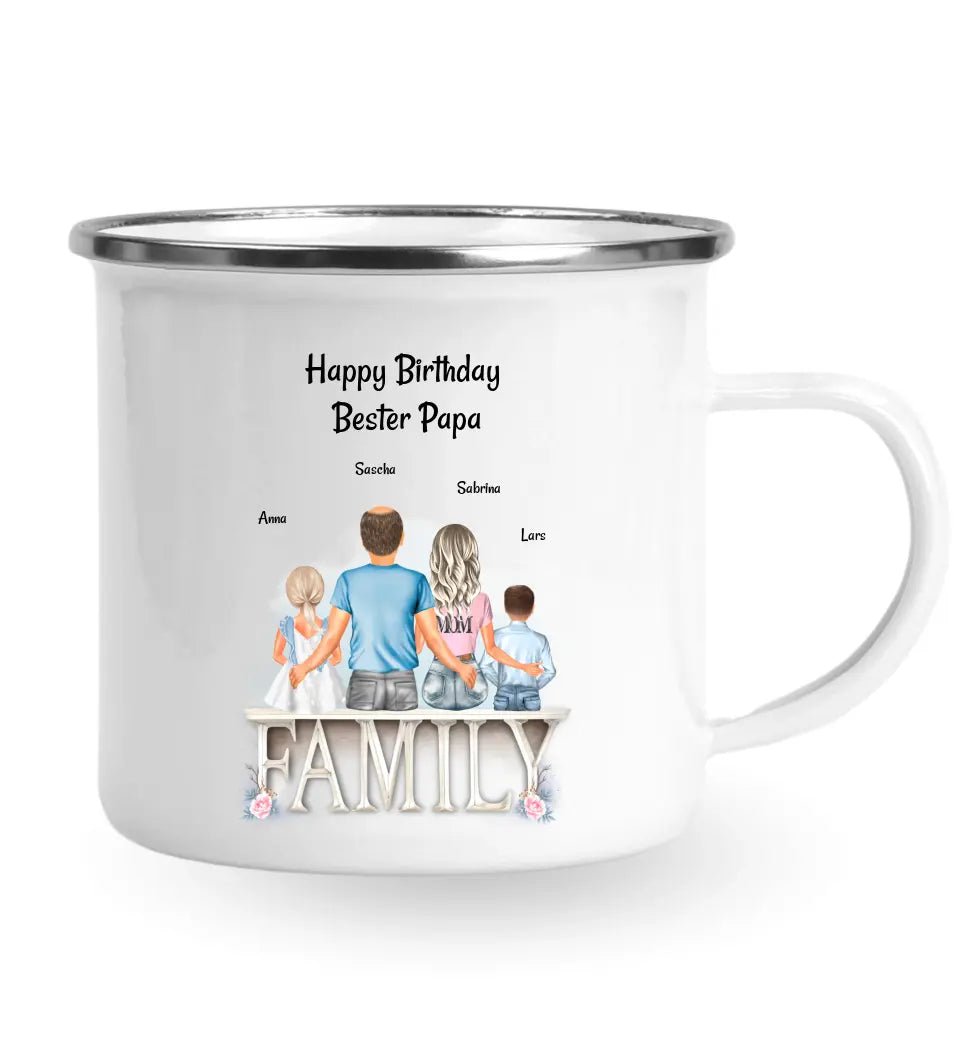 Papa Geburtstag Tasse Geschenk von Kindern & Mama - Cantty