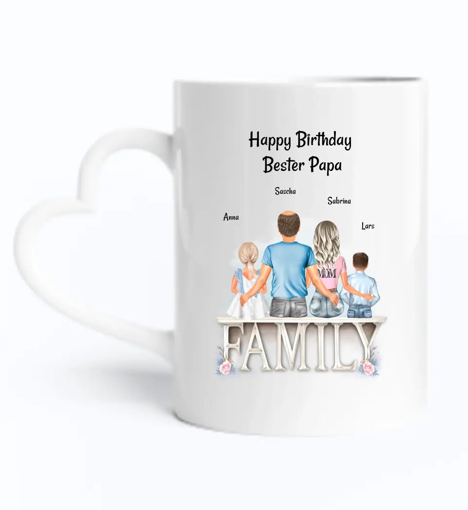 Papa Geburtstag Tasse Geschenk von Kindern & Mama - Cantty