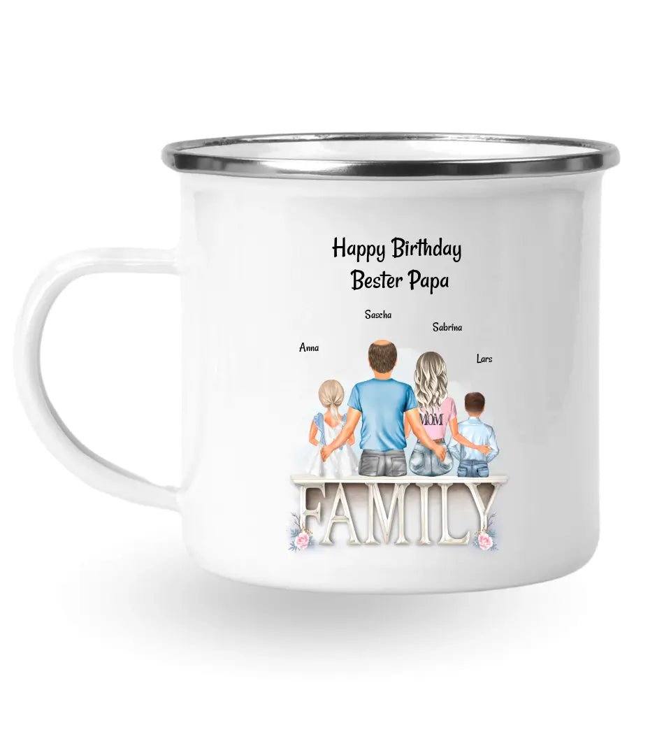 Papa Geburtstag Tasse Geschenk von Kindern & Mama - Cantty