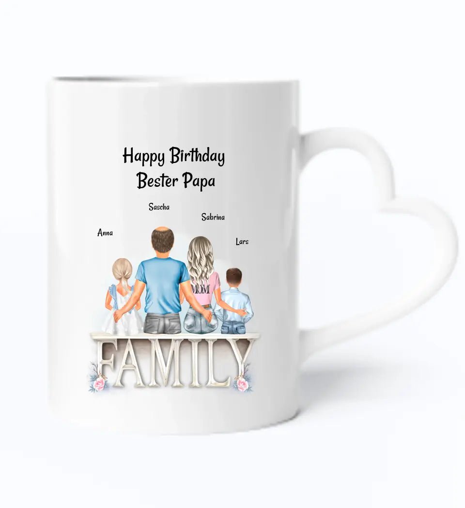 Papa Geburtstag Tasse Geschenk von Kindern & Mama - Cantty