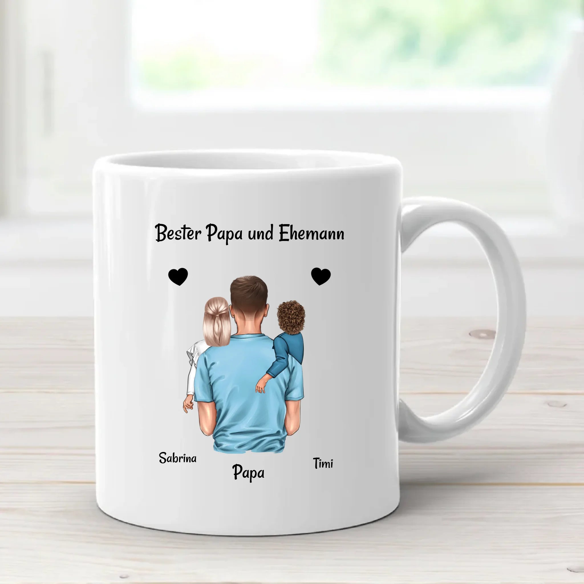 Papa Tasse Geschenk von Sohn & Tochter personalisiert - Cantty