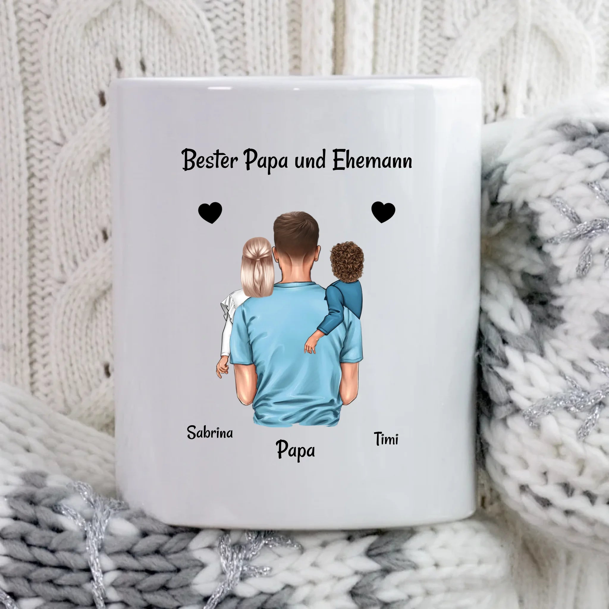 Papa Tasse Geschenk von Sohn & Tochter personalisiert - Cantty