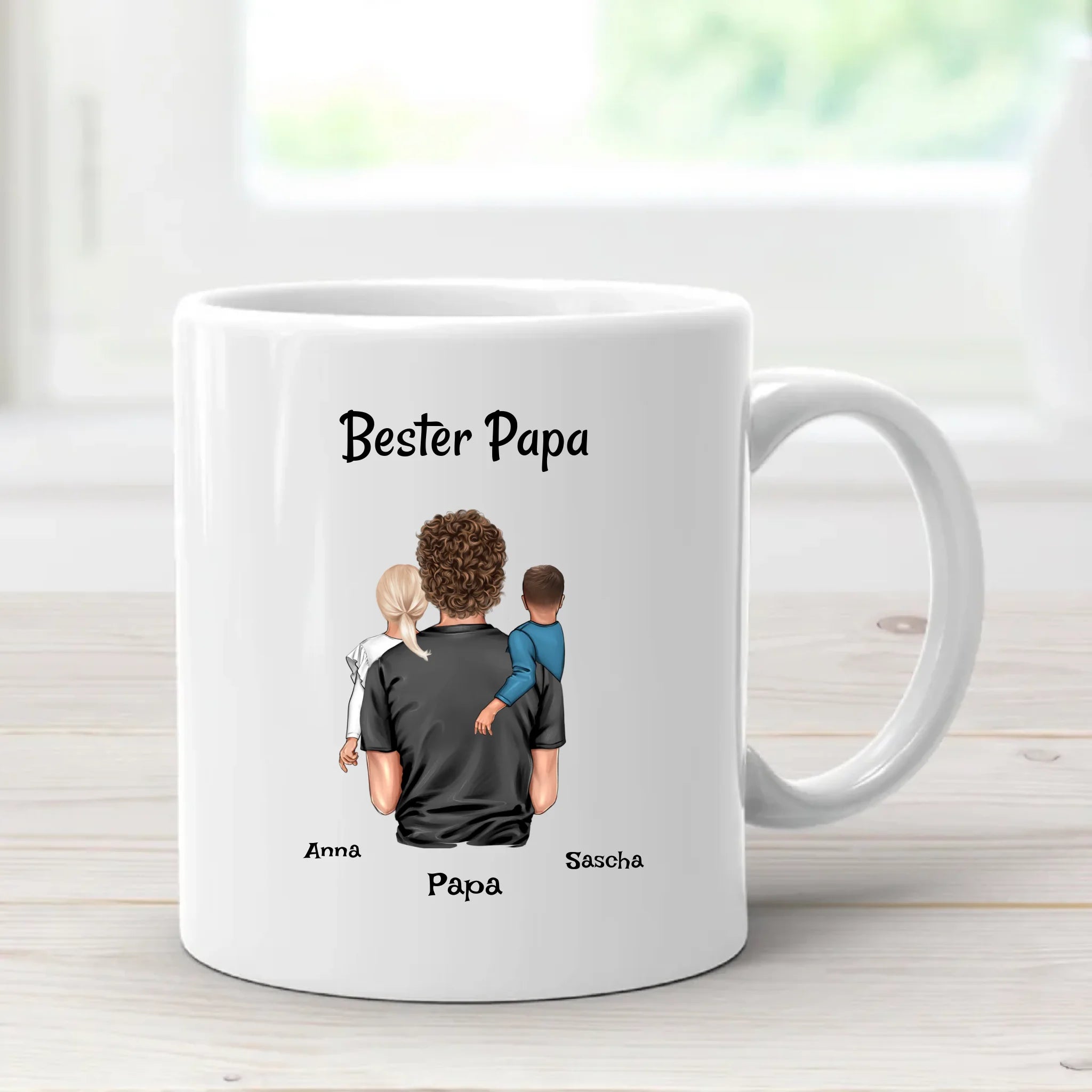 Papa Tasse personalisiert 2 Kinder - Cantty