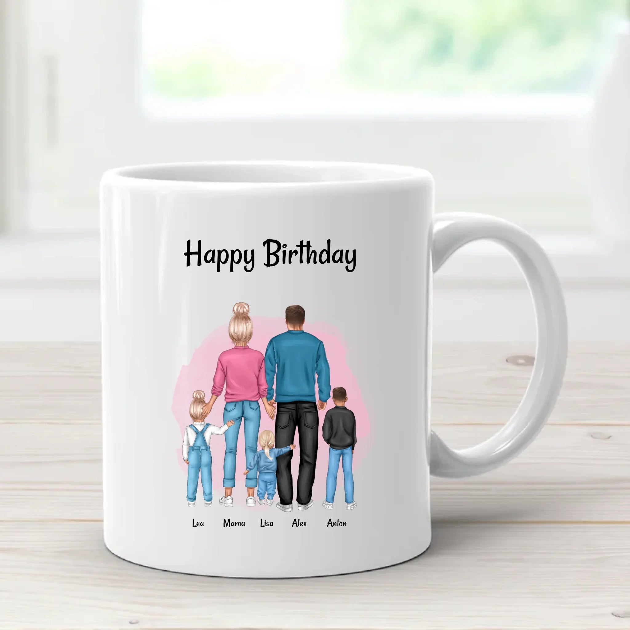 Papa Tasse personalisiertes Geburtstag Geschenk Familie Bild - Cantty