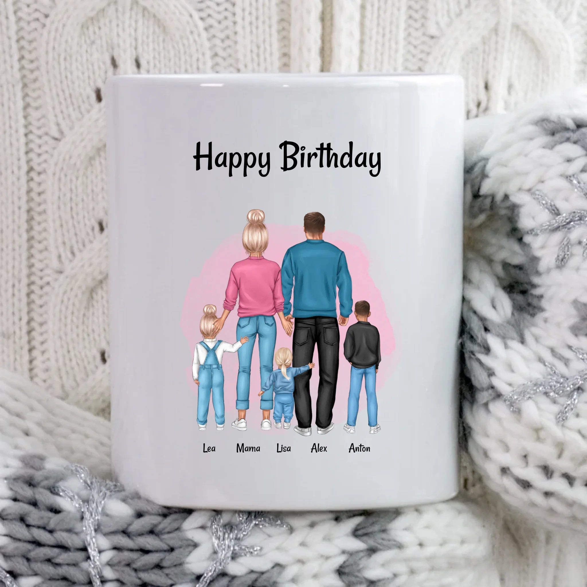 Papa Tasse personalisiertes Geburtstag Geschenk Familie Bild - Cantty