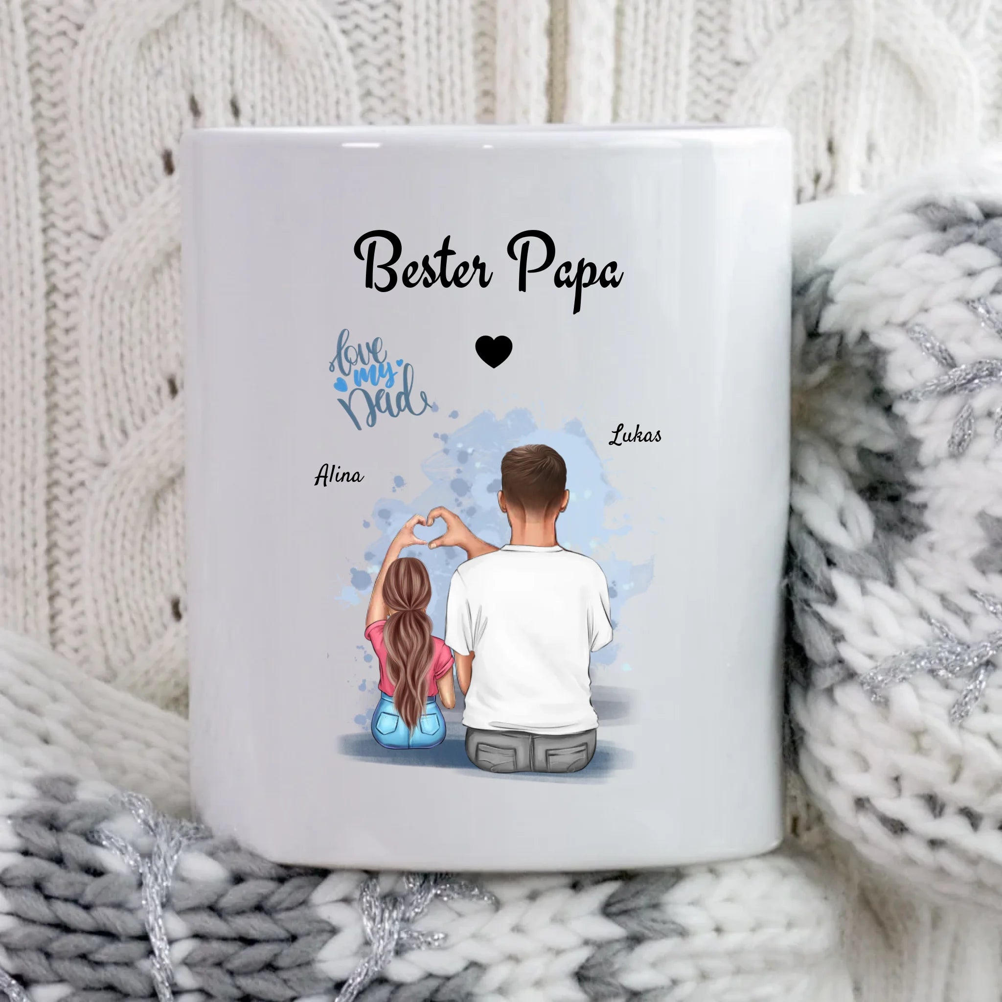 Papa Tochter Geschenk personalisierte Tasse - Cantty