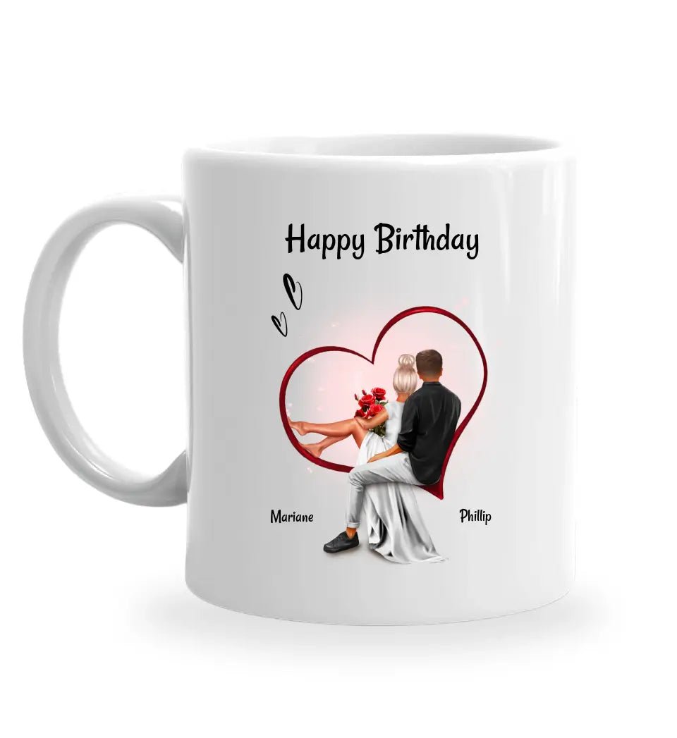 Pärchen Tasse Geschenk zum Geburtstag personalisiert - Cantty