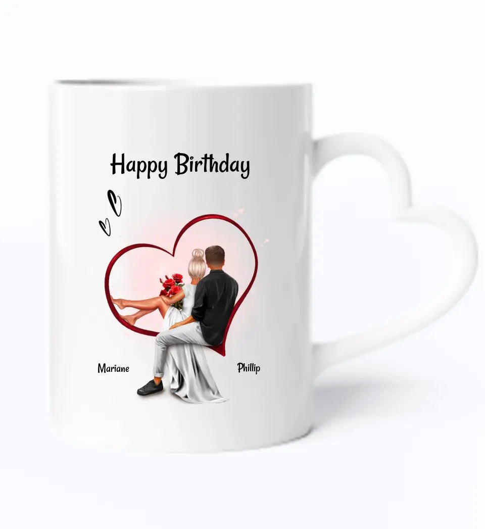 Pärchen Tasse Geschenk zum Geburtstag personalisiert - Cantty