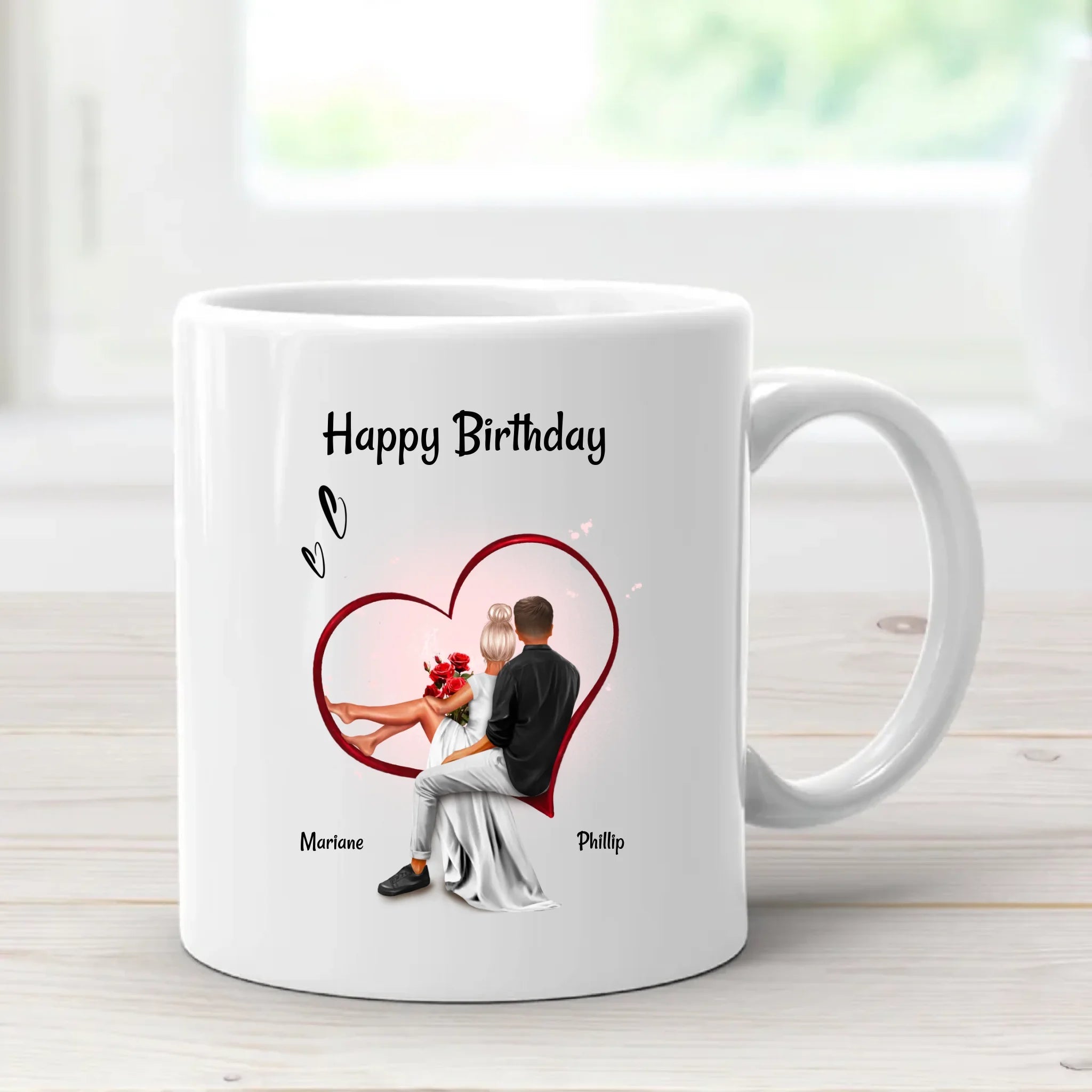 Pärchen Tasse Geschenk zum Geburtstag personalisiert - Cantty