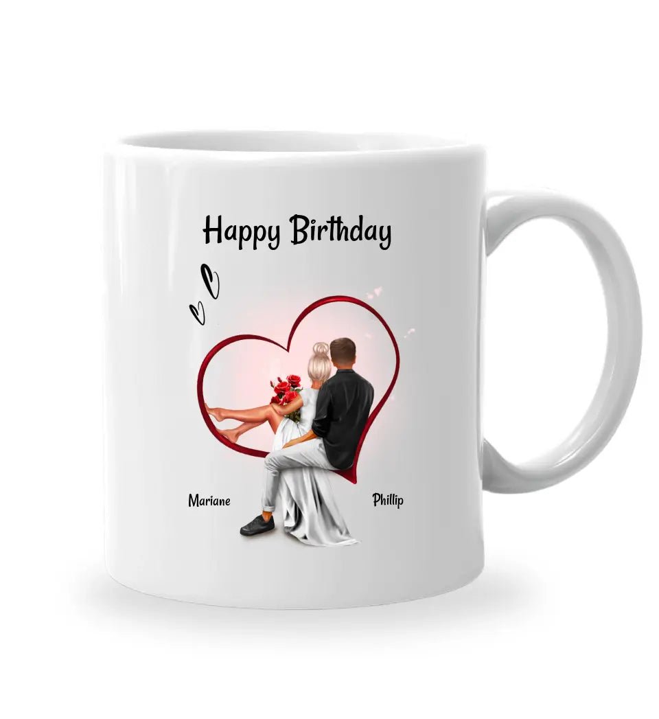 Pärchen Tasse Geschenk zum Geburtstag personalisiert - Cantty