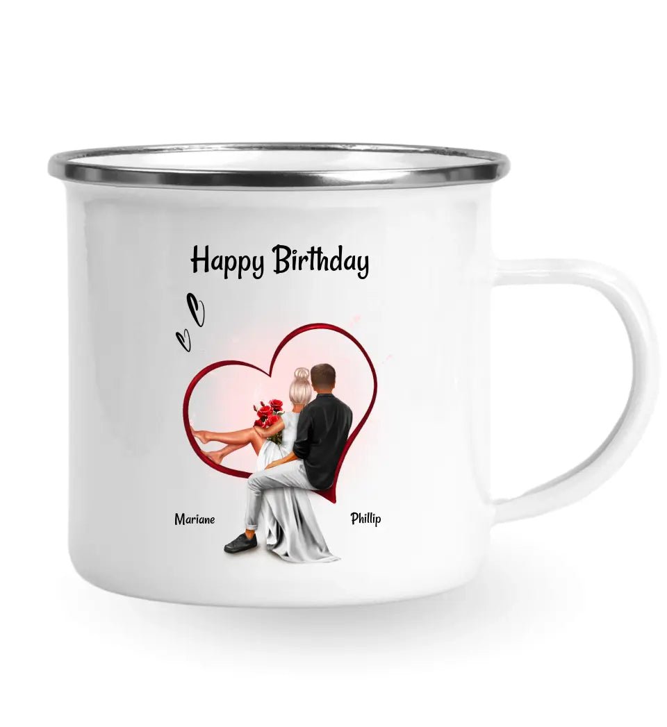 Pärchen Tasse Geschenk zum Geburtstag personalisiert - Cantty