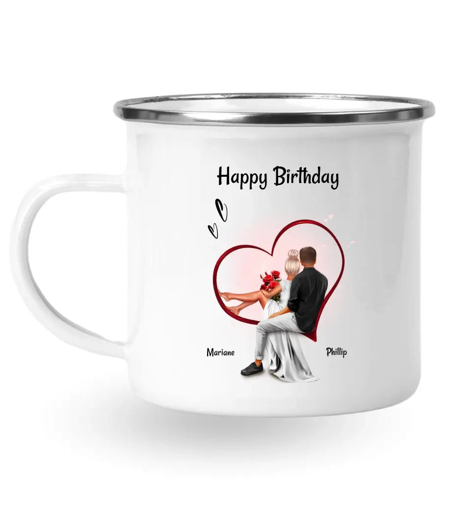 Pärchen Tasse Geschenk zum Geburtstag personalisiert - Cantty