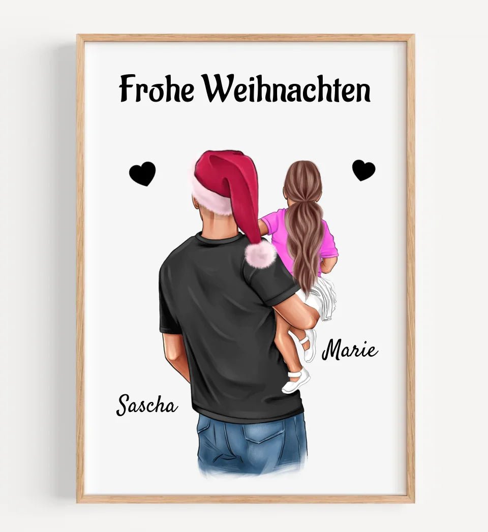 Patenonkel von Mädchen Poster Weihnachtsgeschenk personalisiert - Cantty