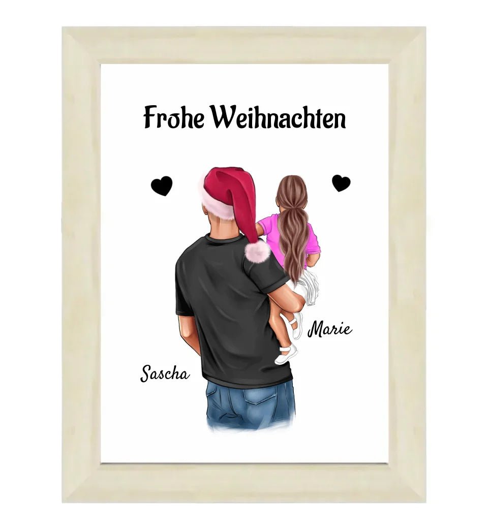 Patenonkel von Mädchen Poster Weihnachtsgeschenk personalisiert - Cantty