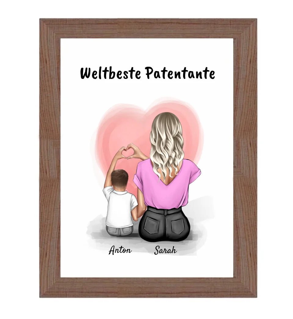 Patentante Patenkind Junge Bild Geschenk - Cantty