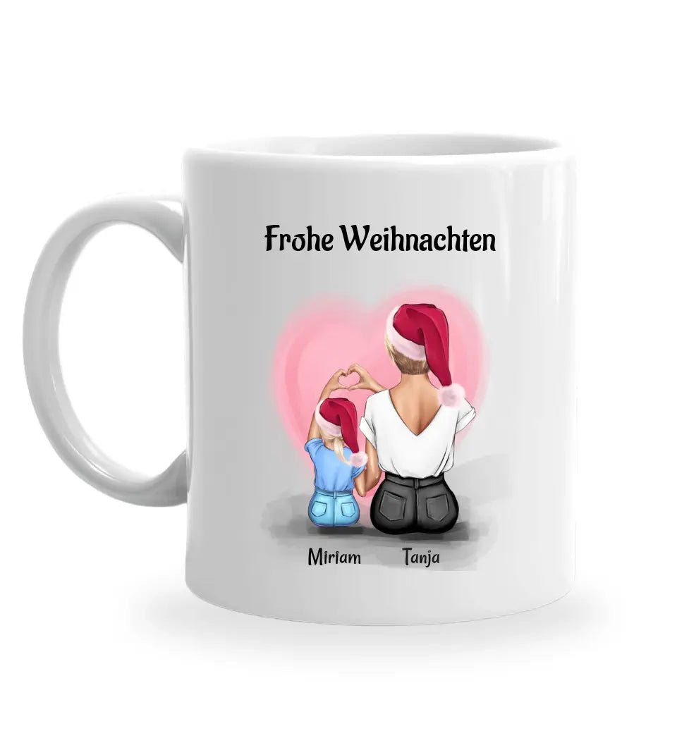 Patentante und kleines Mädchen Tasse Geschenk Weihnachten - Cantty