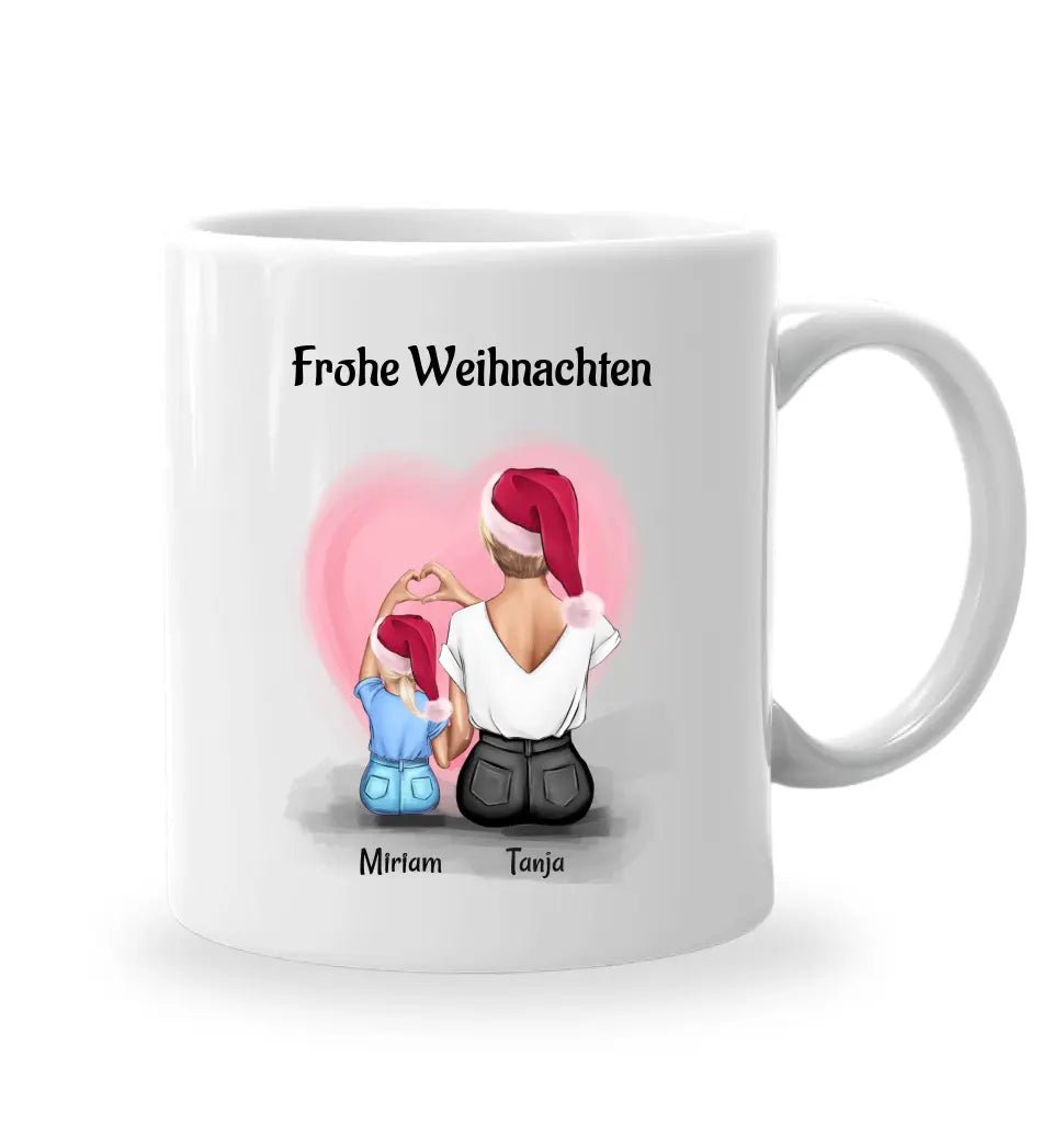 Patentante und kleines Mädchen Tasse Geschenk Weihnachten - Cantty